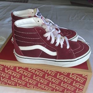 Burgundy Vans size 1